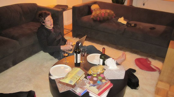 Colin trying to have a worknight