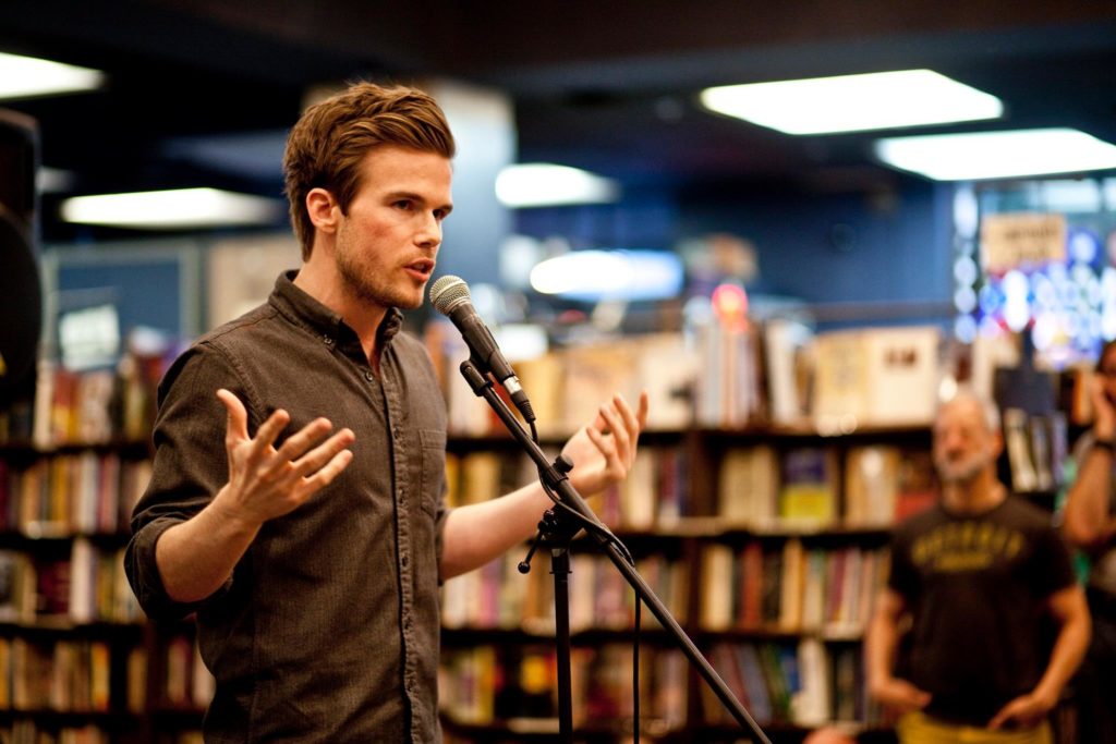 Colin Wright speaking at The Last Bookstore